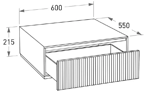 Тумба под раковину Salini Armonia 600x215 27A.2.600.215.01.0 без выреза под сифон, напольная Тумба под раковину Salini Armonia 600x215 27A.2.600.215.01.0 без выреза под сифон, напольная