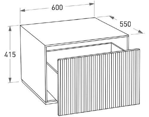 Тумба под раковину Salini Armonia 600x415 27A.2.600.415.12.0 без выреза под сифон, напольная Тумба под раковину Salini Armonia 600x415 27A.2.600.415.12.0 без выреза под сифон, напольная