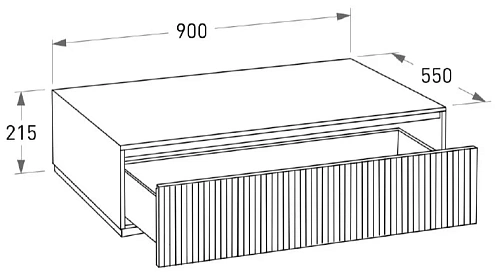 Тумба под раковину Salini Armonia 900x215 27A.2.900.215.03.0 без выреза под сифон, напольная Тумба под раковину Salini Armonia 900x215 27A.2.900.215.03.0 без выреза под сифон, напольная