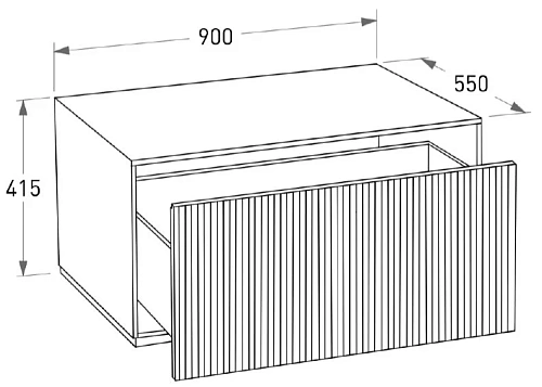 Тумба под раковину Salini Armonia 900x415 27A.2.900.415.01.0 без выреза под сифон, напольная Тумба под раковину Salini Armonia 900x415 27A.2.900.415.01.0 без выреза под сифон, напольная