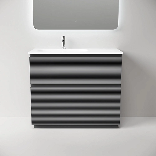 Тумба под раковину SANCOS Folk Floor FL100FLGS левая 995х445х850 Grey soft, напольная Тумба под раковину SANCOS Folk Floor FL100FLGS левая 995х445х850 Grey soft, напольная