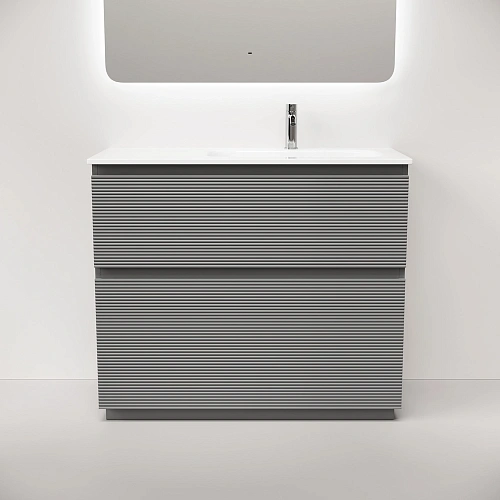 Тумба под раковину SANCOS Folk Floor FL100FRES правая 995х445х850 Ergraut soft, напольная Тумба под раковину SANCOS Folk Floor FL100FRES правая 995х445х850 Ergraut soft, напольная