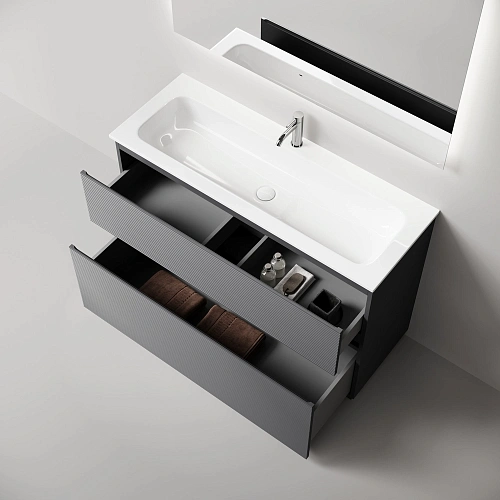 Тумба под раковину SANCOS Folk Floor FL120FGS 1190х445х850 Grey soft, напольная Тумба под раковину SANCOS Folk Floor FL120FGS 1190х445х850 Grey soft, напольная