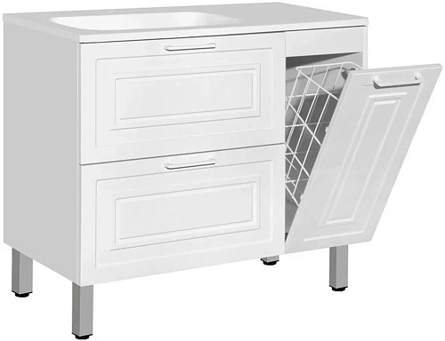Тумба под раковину Style Line Альба (2 ящ./корзина) Барселона 90 Левая, Люкс, белый, PLUS ЛС-000010052 Тумба под раковину Style Line Альба (2 ящ./корзина) Барселона 90 Левая, Люкс, белый, PLUS ЛС-000010052