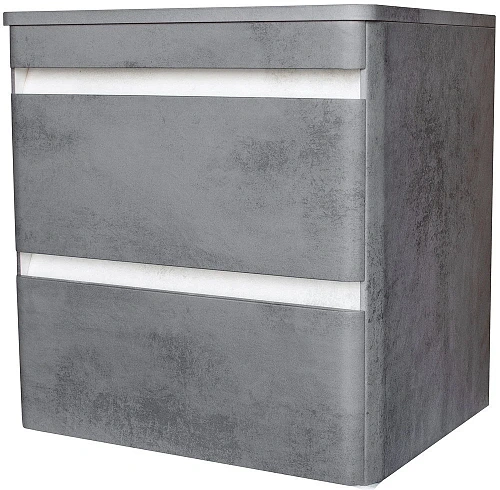 Тумба под раковину Style Line Атлантика 60, Люкс бетон темный, (2 ящ.), со столешницей, PLUS СС-00002279 Тумба под раковину Style Line Атлантика 60, Люкс бетон темный, (2 ящ.), со столешницей, PLUS СС-00002279