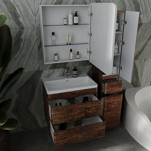 Тумба под раковину Style Line Атлантика 70, Люкс старое дерево, PLUS подвесная СС-00002340 Тумба под раковину Style Line Атлантика 70, Люкс старое дерево, PLUS подвесная СС-00002340