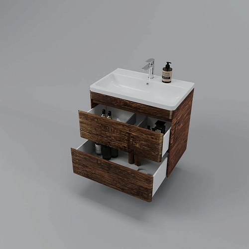 Тумба под раковину Style Line Атлантика 70, Люкс старое дерево, PLUS подвесная СС-00002340 Тумба под раковину Style Line Атлантика 70, Люкс старое дерево, PLUS подвесная СС-00002340