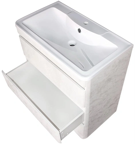 Тумба под раковину Style Line Атлантика 80 (3 ящ.), Люкс бетон крем, PLUS СС-00002278 Тумба под раковину Style Line Атлантика 80 (3 ящ.), Люкс бетон крем, PLUS СС-00002278