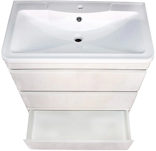 Тумба под раковину Style Line Атлантика 80 (3 ящ.), Люкс бетон крем, PLUS СС-00002278 Тумба под раковину Style Line Атлантика 80 (3 ящ.), Люкс бетон крем, PLUS СС-00002278