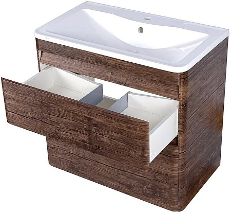 Тумба под раковину Style Line Атлантика 80 напольная, Люкс старое дерево, PLUS ЛС-00000665 Тумба под раковину Style Line Атлантика 80 напольная, Люкс старое дерево, PLUS ЛС-00000665