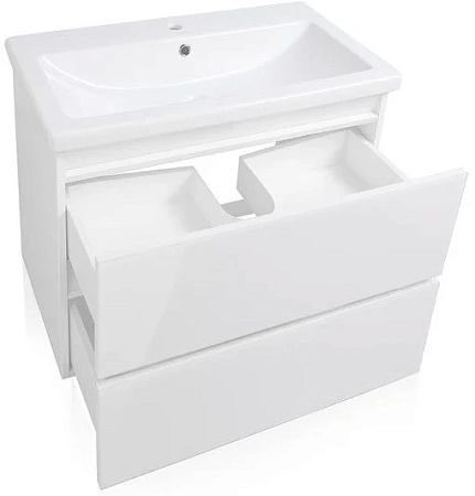 Тумба под раковину Style Line Даймонд 80, Комо 80, Люкс белая, PLUS СС-00000483 Тумба под раковину Style Line Даймонд 80, Комо 80, Люкс белая, PLUS СС-00000483