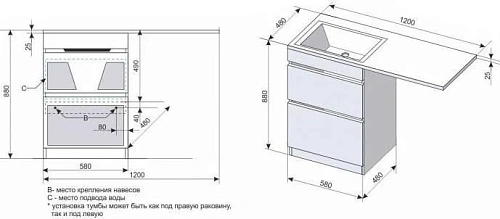 Тумба под раковину Style Line Даллас 120, Люкс венге, PLUS CC-00000424 Тумба под раковину Style Line Даллас 120, Люкс венге, PLUS CC-00000424