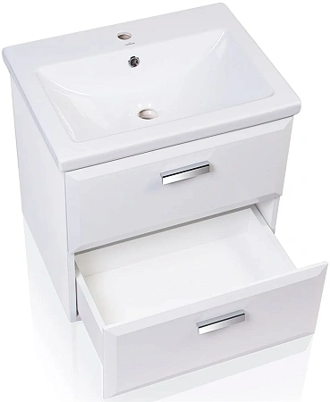 Тумба под раковину Style Line Лотос 60, Комо 60, Люкс белая, PLUS СС-00000373 Тумба под раковину Style Line Лотос 60, Комо 60, Люкс белая, PLUS СС-00000373