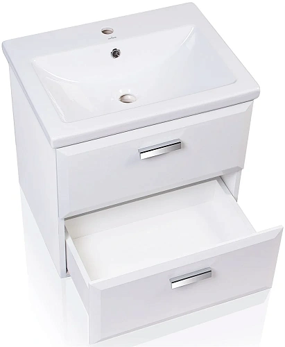 Тумба под раковину Style Line Лотос 60, Комо 60, Люкс белая, PLUS СС-00000373 Тумба под раковину Style Line Лотос 60, Комо 60, Люкс белая, PLUS СС-00000373