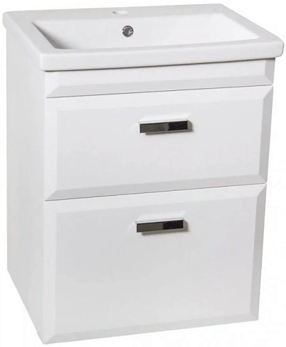Тумба под раковину Style Line Лотос 60, Комо 60, Люкс белая, PLUS СС-00000373 Тумба под раковину Style Line Лотос 60, Комо 60, Люкс белая, PLUS СС-00000373