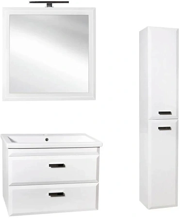 Тумба под раковину Style Line Лотос 80, Комо 80, Люкс белая, PLUS СС-00000366 Тумба под раковину Style Line Лотос 80, Комо 80, Люкс белая, PLUS СС-00000366