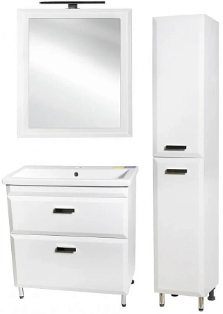 Тумба под раковину Style Line Лотос 80, Комо 80, Люкс белая, PLUS СС-00000372 Тумба под раковину Style Line Лотос 80, Комо 80, Люкс белая, PLUS СС-00000372