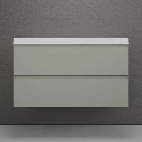 Тумба под раковину Style Line Манхэттен 100 см ЛС-00002358 подвесная, олива Тумба под раковину Style Line Манхэттен 100 см ЛС-00002358 подвесная, олива