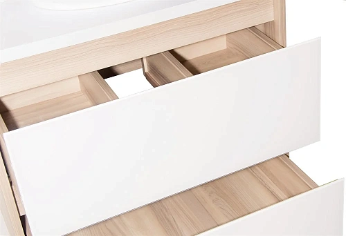 Тумба под раковину Style Line Монако 60 (2 ящ.), Гамма 56, Ориноко/бел лакобель, PLUS ЛС-00000622 Тумба под раковину Style Line Монако 60 (2 ящ.), Гамма 56, Ориноко/бел лакобель, PLUS ЛС-00000622