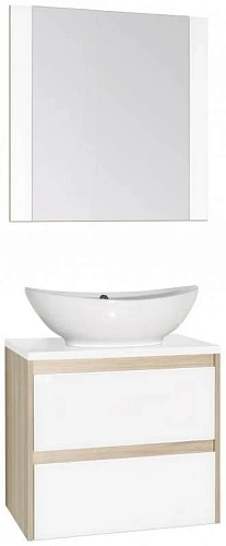 Тумба под раковину Style Line Монако 60 (2 ящ.), Гамма 56, Ориноко/бел лакобель, PLUS ЛС-00000622 Тумба под раковину Style Line Монако 60 (2 ящ.), Гамма 56, Ориноко/бел лакобель, PLUS ЛС-00000622