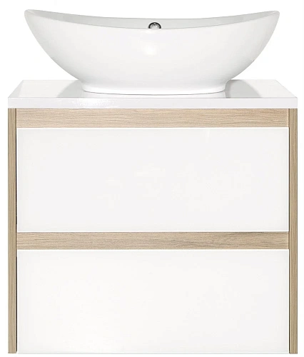 Тумба под раковину Style Line Монако 60 (2 ящ.), Гамма 56, Ориноко/бел лакобель, PLUS ЛС-00000622 Тумба под раковину Style Line Монако 60 (2 ящ.), Гамма 56, Ориноко/бел лакобель, PLUS ЛС-00000622