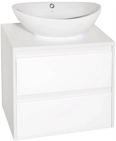 Тумба под раковину Style Line Монако 60 (2 ящ.), Гамма 56, Осина бел /бел лакобель, PLUS ЛС-00000632 Тумба под раковину Style Line Монако 60 (2 ящ.), Гамма 56, Осина бел /бел лакобель, PLUS ЛС-00000632