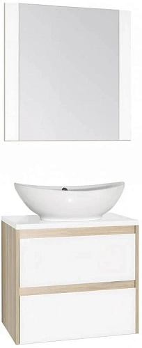 Тумба под раковину Style Line Монако 70 (2 ящ.), Гамма 56, Ориноко /бел лакобель, PLUS ЛС-00000633 Тумба под раковину Style Line Монако 70 (2 ящ.), Гамма 56, Ориноко /бел лакобель, PLUS ЛС-00000633