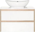 Тумба под раковину Style Line Монако 80 (2 ящ.), Гамма 56, Ориноко/бел лакобель, PLUS ЛС-00000635 Тумба под раковину Style Line Монако 80 (2 ящ.), Гамма 56, Ориноко/бел лакобель, PLUS ЛС-00000635