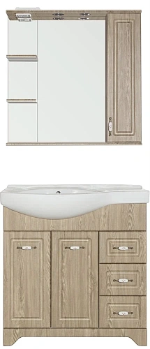 Тумба под раковину Style Line Олеандр-2 82 (3 ящ.) под раковину Коралл 82, ПРАВ Люкс Карпатская ель ЛС-000010026 Тумба под раковину Style Line Олеандр-2 82 (3 ящ.) под раковину Коралл 82, ПРАВ Люкс Карпатская ель ЛС-000010026