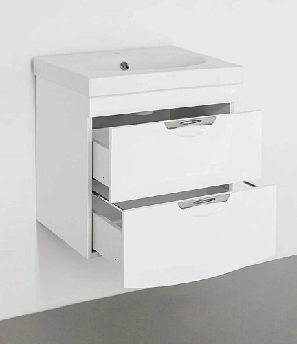 Тумба под раковину Style Line подвесная Жасмин 2 (2 ящ.) ЛС-00000728 Тумба под раковину Style Line подвесная Жасмин 2 (2 ящ.) ЛС-00000728