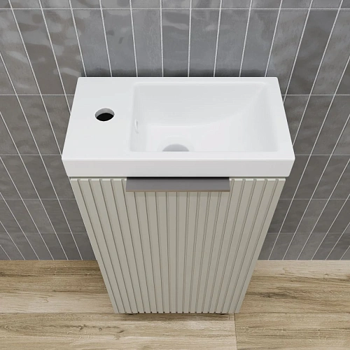 Тумба под раковину Style Line СОЛО 40 ЛС-00002430 напольная, универсальная санд серая галька Тумба под раковину Style Line СОЛО 40 ЛС-00002430 напольная, универсальная санд серая галька