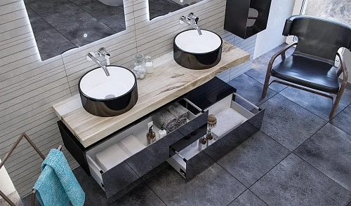 Тумба под раковину Velvex Felay 95 Черная глянцевая tpFEL.95-44.213 Тумба под раковину Velvex Felay 95 Черная глянцевая tpFEL.95-44.213