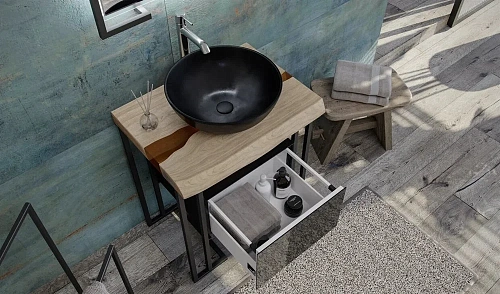 Тумба под раковину Velvex Gelou 45 Черная матовая tpGEL.45-45.214 Тумба под раковину Velvex Gelou 45 Черная матовая tpGEL.45-45.214