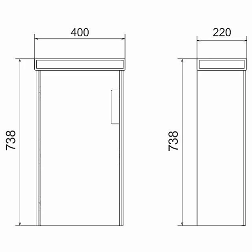 Тумба под раковину Velvex Klaufs 40 tpKLA.40.1D-617.216 Тумба под раковину Velvex Klaufs 40 tpKLA.40.1D-617.216