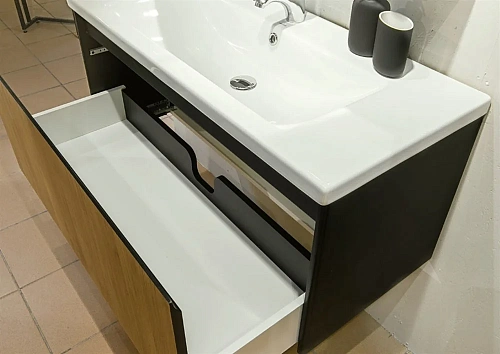 Тумба под раковину Velvex Klaufs 90.1Y (шатанэ/черный) tpKLA.90.1Y-617.217 Тумба под раковину Velvex Klaufs 90.1Y (шатанэ/черный) tpKLA.90.1Y-617.217