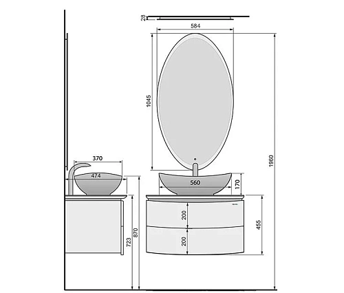Тумба под раковину Velvex Luna 75 Белая tpLUN.75-21.43 Тумба под раковину Velvex Luna 75 Белая tpLUN.75-21.43