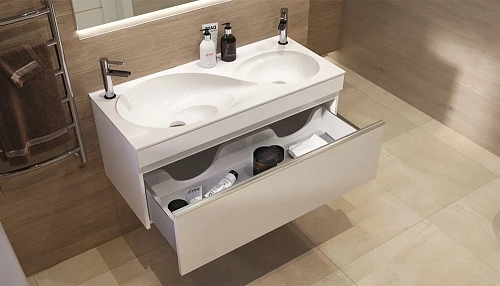 Тумба под раковину Velvex Otto 100 Белая (пленка ПВХ) tpOTT.100-21.11 Тумба под раковину Velvex Otto 100 Белая (пленка ПВХ) tpOTT.100-21.11