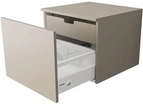 Тумба под раковину Velvex Unit 50, высота 40 бежевый шёлк tpUNI.50.H40.Y.VY-215 Тумба под раковину Velvex Unit 50, высота 40 бежевый шёлк tpUNI.50.H40.Y.VY-215