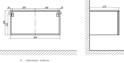 Тумба под раковину Velvex Unit 80, высота 40 бежевый шёлк tpUNI.80.H40.Y.VY-215 Тумба под раковину Velvex Unit 80, высота 40 бежевый шёлк tpUNI.80.H40.Y.VY-215