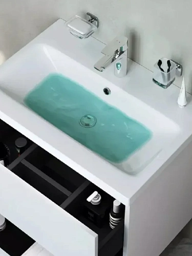 Тумба с раковиной AM.PM Gem M90-FHX0602-WC0602WG подвесная, 60 см, 2 ящика push-to-open, белый Тумба с раковиной AM.PM Gem M90-FHX0602-WC0602WG подвесная, 60 см, 2 ящика push-to-open, белый