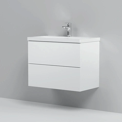 Тумба с раковиной AM.PM Gem M90-FHX0752-WC0752WG подвесная, 75 см, 2 ящика push-to-open, белый Тумба с раковиной AM.PM Gem M90-FHX0752-WC0752WG подвесная, 75 см, 2 ящика push-to-open, белый