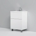 Тумба с раковиной AM.PM Gem M90-FSX0602-WC0602WG напольная, 60 см, 2 ящика push-to-open, белый Тумба с раковиной AM.PM Gem M90-FSX0602-WC0602WG напольная, 60 см, 2 ящика push-to-open, белый