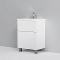 Тумба с раковиной AM.PM Gem M90-FSX0602-WC0602WG напольная, 60 см, 2 ящика push-to-open, белый Тумба с раковиной AM.PM Gem M90-FSX0602-WC0602WG напольная, 60 см, 2 ящика push-to-open, белый