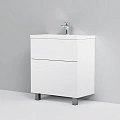 Тумба с раковиной AM.PM Gem M90-FSX0752-WC0752WG напольная, 75 см, 2 ящика push-to-open, белый Тумба с раковиной AM.PM Gem M90-FSX0752-WC0752WG напольная, 75 см, 2 ящика push-to-open, белый