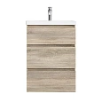Тумба с раковиной AM.PM Gem S M91-FSX0602-WC0602OF напольная, 60 см, 3 ящика, светлый дуб Тумба с раковиной AM.PM Gem S M91-FSX0602-WC0602OF напольная, 60 см, 3 ящика, светлый дуб