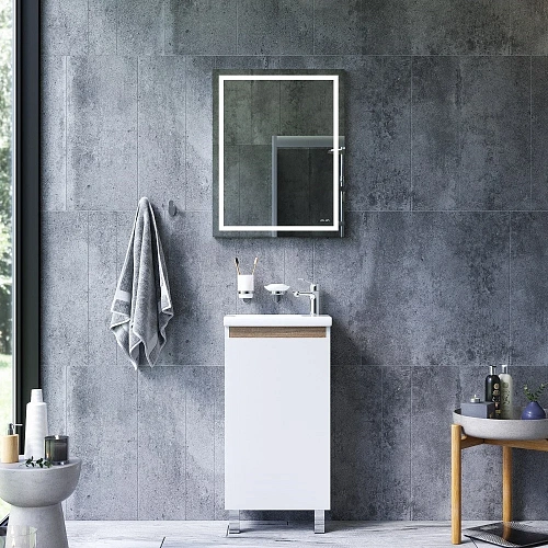 Тумба с раковиной AM.PM X-Joy 45 BK85FJ со смесителем и аксессуарами Тумба с раковиной AM.PM X-Joy 45 BK85FJ со смесителем и аксессуарами