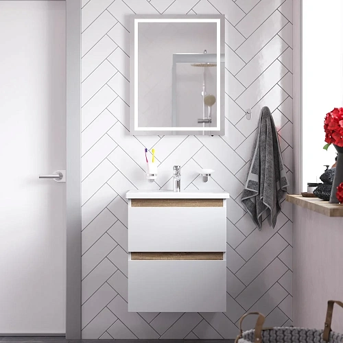 Тумба с раковиной AM.PM X-Joy BK85GH со смесителем и аксессуарами и зеркалом Тумба с раковиной AM.PM X-Joy BK85GH со смесителем и аксессуарами и зеркалом