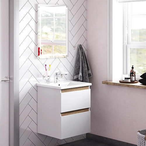 Тумба с раковиной AM.PM X-Joy BK85GH со смесителем и аксессуарами и зеркалом Тумба с раковиной AM.PM X-Joy BK85GH со смесителем и аксессуарами и зеркалом