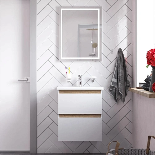 Тумба с раковиной AM.PM X-Joy BK85GH со смесителем и аксессуарами и зеркалом Тумба с раковиной AM.PM X-Joy BK85GH со смесителем и аксессуарами и зеркалом