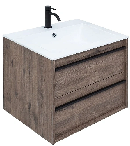 Тумба с раковиной Aquanet Lino 60 Дуб Веллингтон 00271944 Тумба с раковиной Aquanet Lino 60 Дуб Веллингтон 00271944